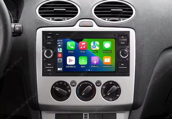 Ford autoradio 7″ touchscreen Android navigatie Carplay Bluetooth USB 4x60W Focus Fiesta Mondeo S-max Galaxy