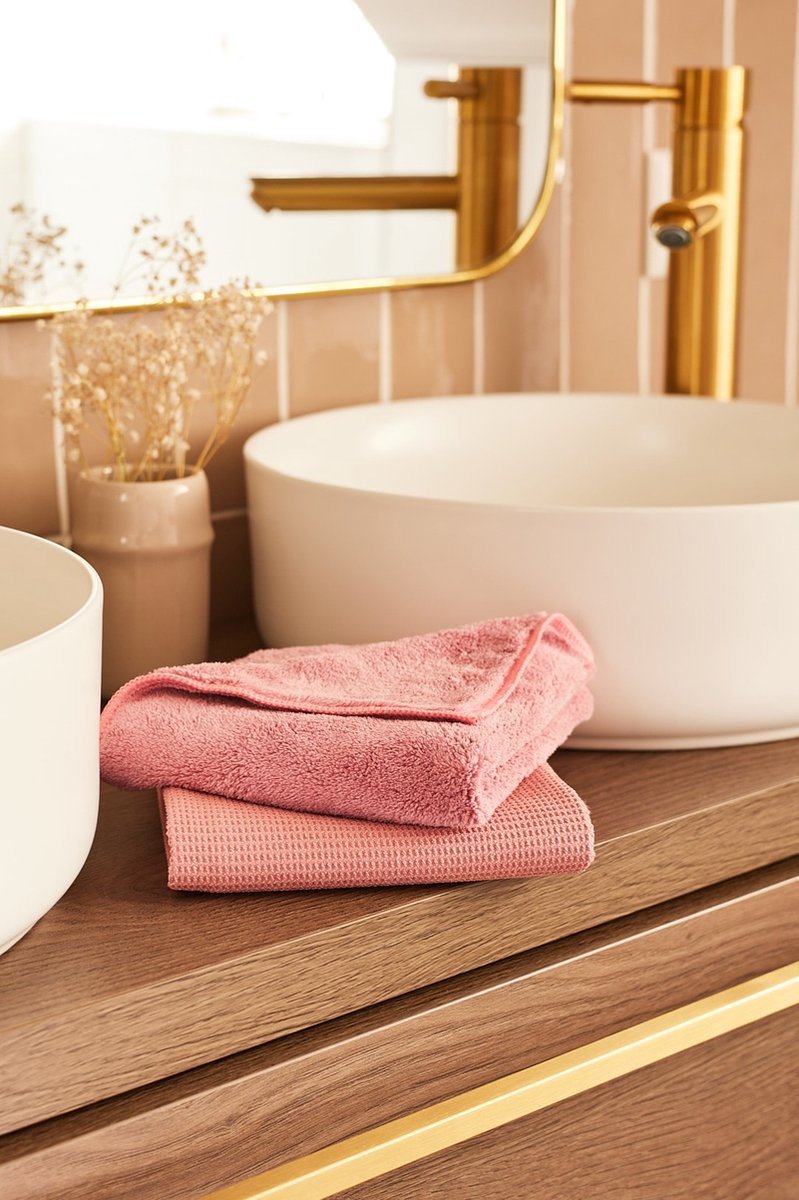 Goedkoopste Toverdoeken set - Raamdoeken - Oud Roze - 1x superdoek 1x droogdoek