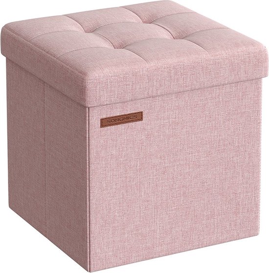 Banc 30 cm – Avec espace de rangement rose pastel
