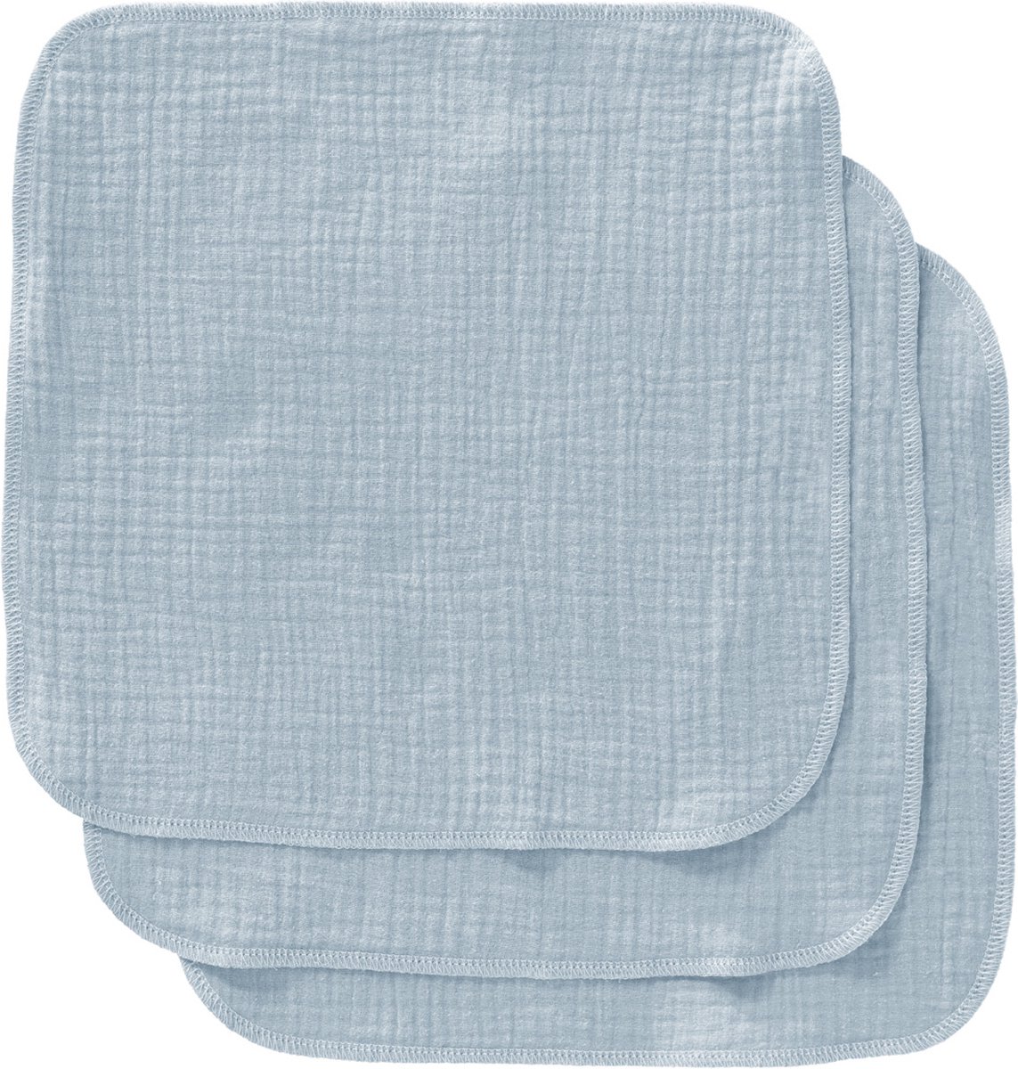 Goedkoopste Cottonbaby spuugdoekjes - ijsblauw - hydrofiel katoen - per set van 3 stuks
