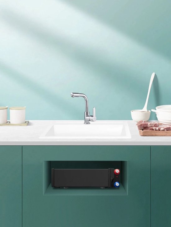 Plintboiler keukenboiler 5 Liter 2000Watt rvs QH-Line - Energielabel A - Onderhoudsvrij - Liggend te plaatsen