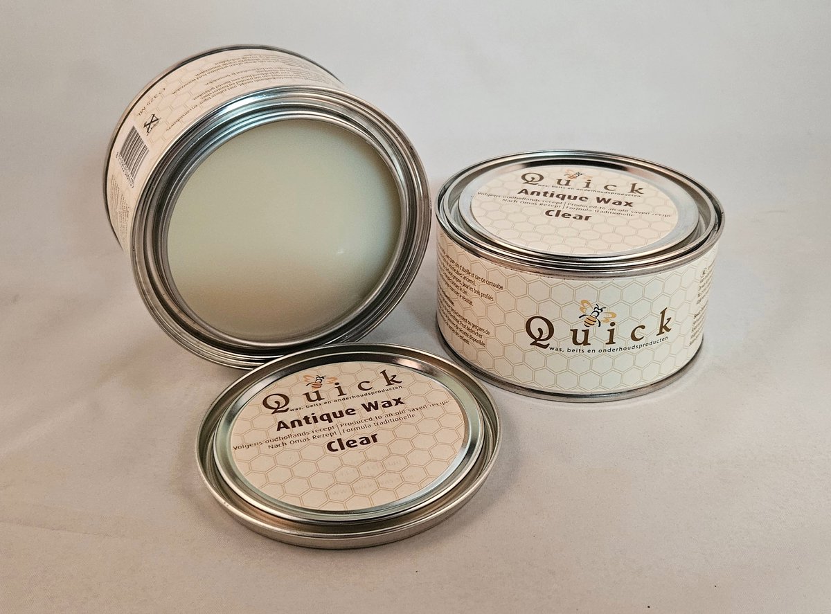 Quick wax (antiekwas, boenwas, Terpentijnwas)Clear , Tranparant, naturel 375 ml