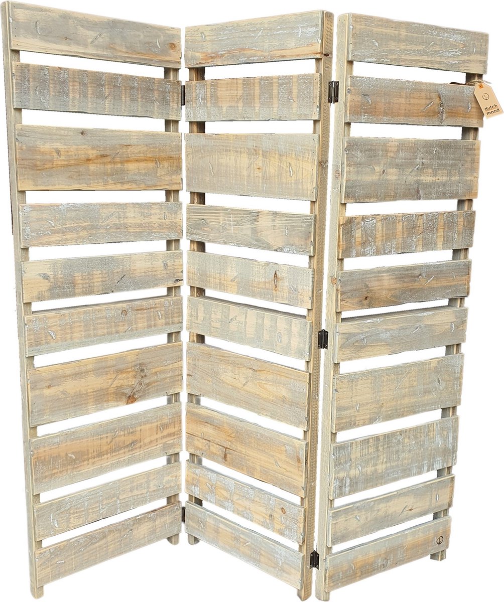 Dutch Mood raam- of wand shutter massief hout in robuuste bohemian stijl. 120 cm ( 118 cm ) hoog.
