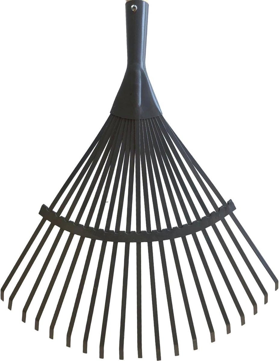 Bladhark voor Tuin en Gazon - Houten Steel, Metalen Tanden, 180 cm