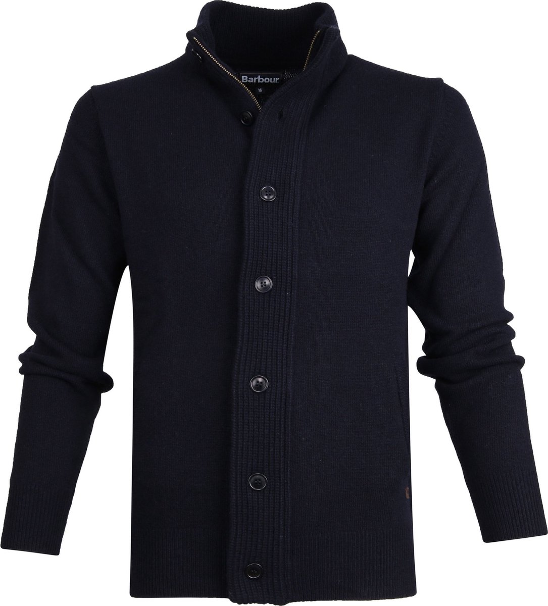 Barbour Cardigan Patch Donkerblauw (navy) - Maat XL - Heren