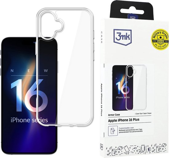 Coque de téléphone blindée Apple iPhone 16 Plus - 3mk Armor Case