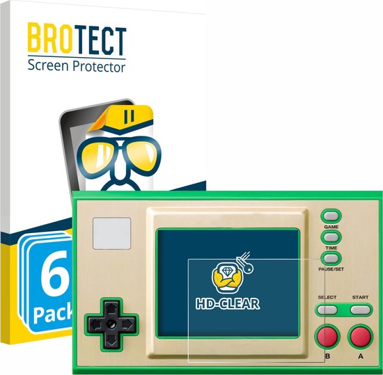 BROTECT - Screenprotector voor Nintendo Game & Watch Super Mario Bros - Folie Beschermfolie transparant 6 Stuks