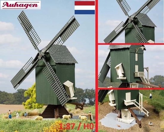 Foto: Bouwpakket windmolen nederlands voorbeeld excl motor voor aandrijving auhagen 1 87