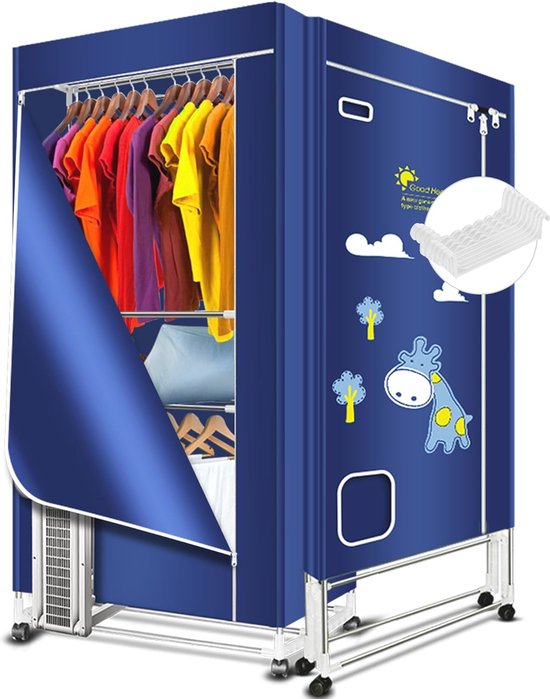 Droogrek voor kleding Vrijstaand groot droogrek, push-pull opvouwbare