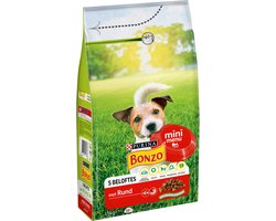 3x Bonzo Hondenvoer Droog Mini Menu Rund 1,5 kg