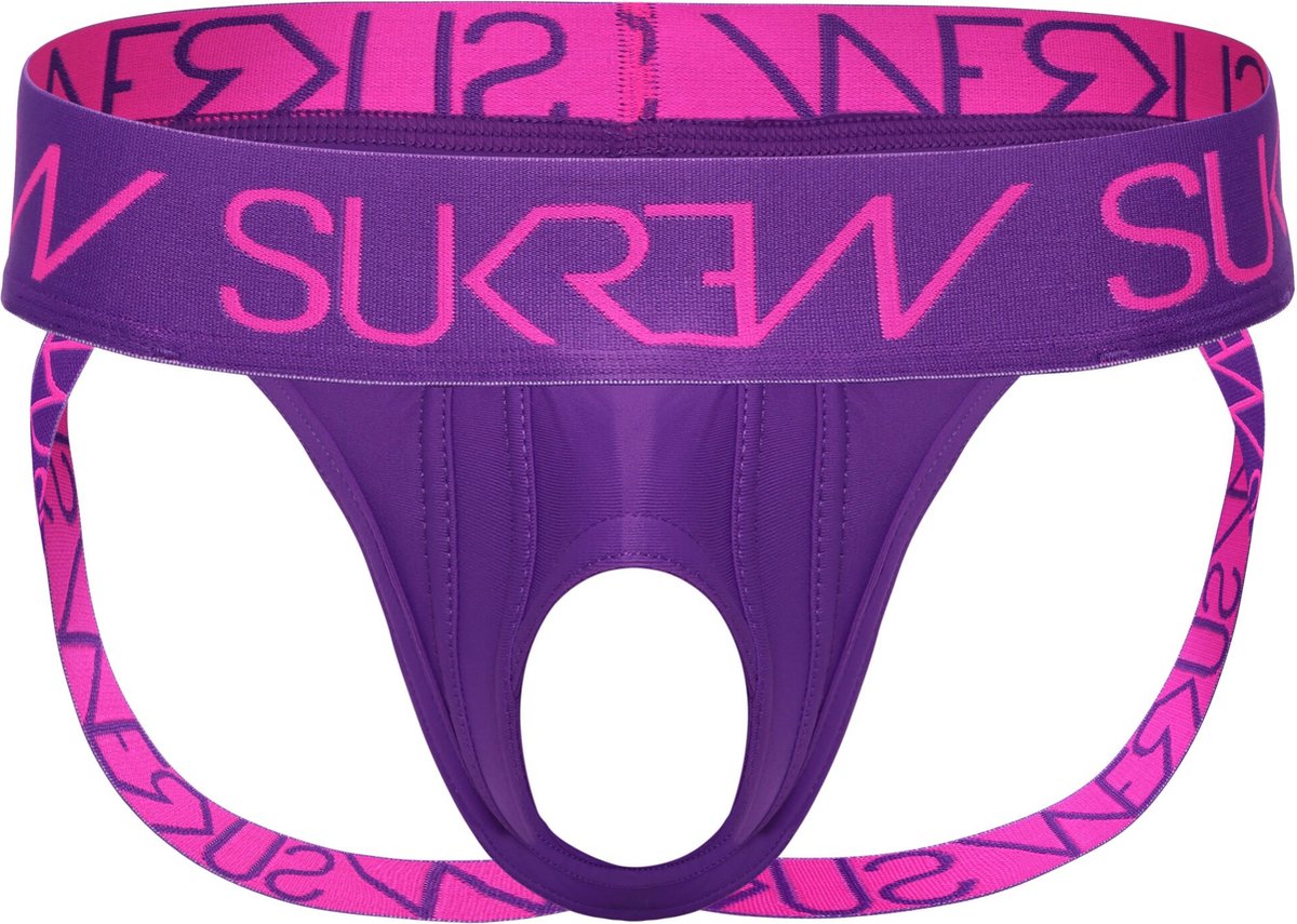 Goedkoopste SUKREW U-Style Jockstrap Tyrian Purple - MAAT XL - Heren Ondergoed - Jockstrap voor Man - Mannen Jock