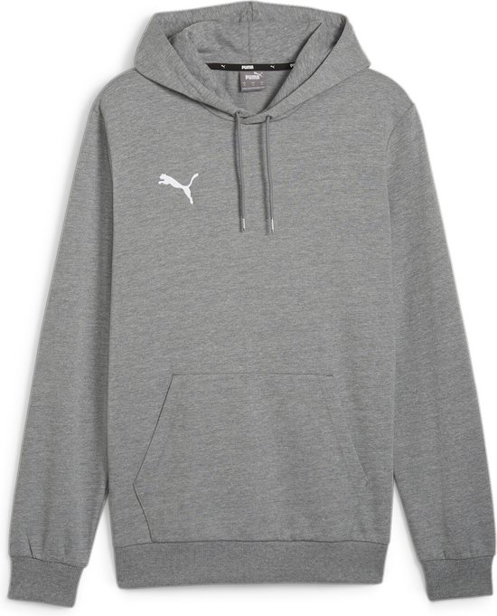 PUMA teamGOAL Casuals Hoody Maillot de sport pour homme - Gris Medium chiné-Puma White - Taille L