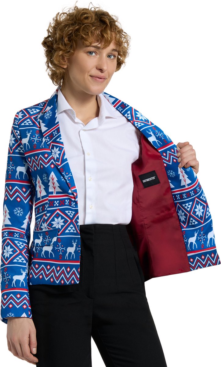 Foute Kersttrui Kerstman - Santa's Jacket - Rood (Dames