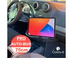 GOOS-E Tablet houder auto bus + Telefoonhouder auto bus PRO (6-14 inch) – iPad houder auto bus - EXTRA LANG 75 cm - tablethouder - voorin + achterin - Sterk & Flexibel - NL design