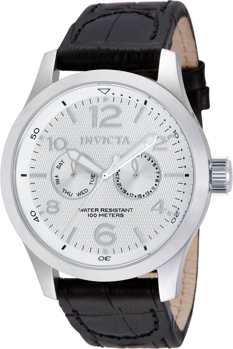 Invicta I-Force 13008 Heren Horloge - Waterdicht - Analoog - Quartz Uurwerk - Roestvrij Staal met zilveren Wijzerplaat - 48mm
