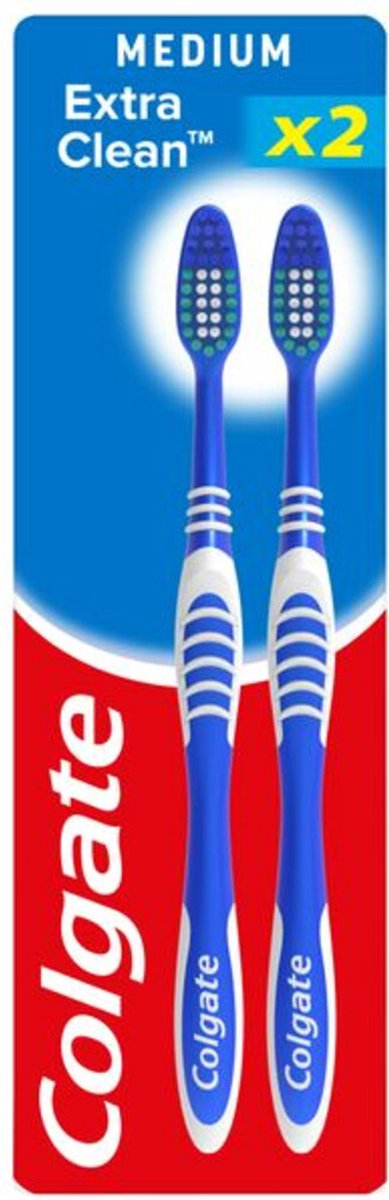 Goedkoopste 3x Colgate Tandenborstel Extra Clean Medium 2 stuks