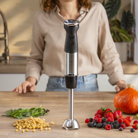 Moulinex DD6718 blender Staafmixer 1000 W Zwart, Roestvrijstaal van Moulinex — afbeelding 3