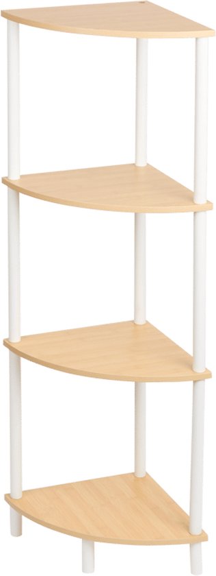 Vicco Hoekplank Fabienne, Wit, 30 x 60 cm 3 vakken