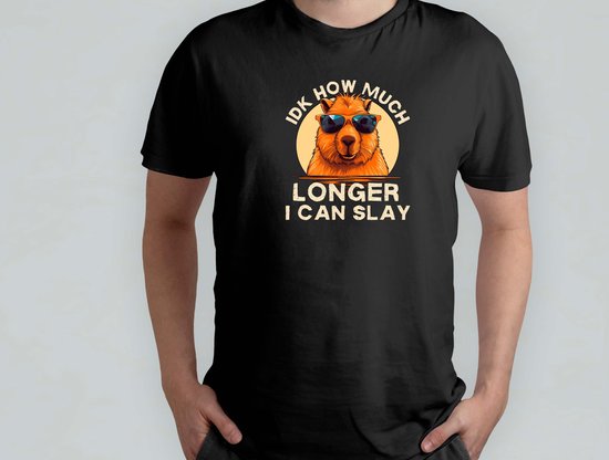 IDK Combien de temps je peux tuer - T-shirt - Capybara - Capybara - FunnyAF - AlwaysSarcastic - SarcasmLevel - SarcasmModeAan - FunnyHe - IkMaakEenJokke - DrogeHumor