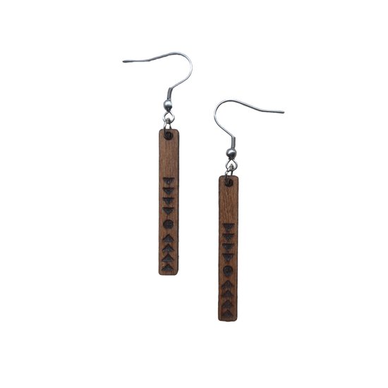 Spirit & Pine - Serena - Boucles d'oreilles en bois - Boucles d'oreilles bohèmes - Boho chic - Afromosia