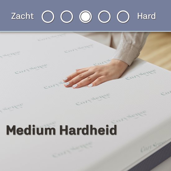 CozySense® DualFeel - Topper 120x200 - Surmatelas - Matras - 100 jours de sommeil d'essai - Dual Feel - 2 couches à retourner, 1 côté froid et 1 côté chaud - Topper - Certifié CertiPUR® - Dureté Medium - 7,5 CM d'épaisseur - Comprend housse lavable