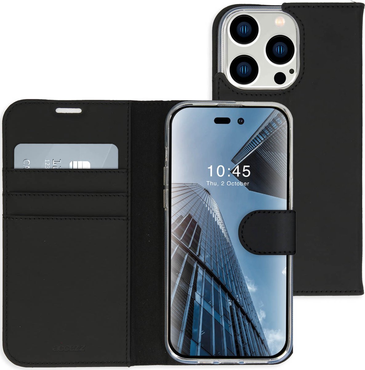 Accezz Wallet Softcase Booktype iPhone 14 Pro hoesje - Zwart