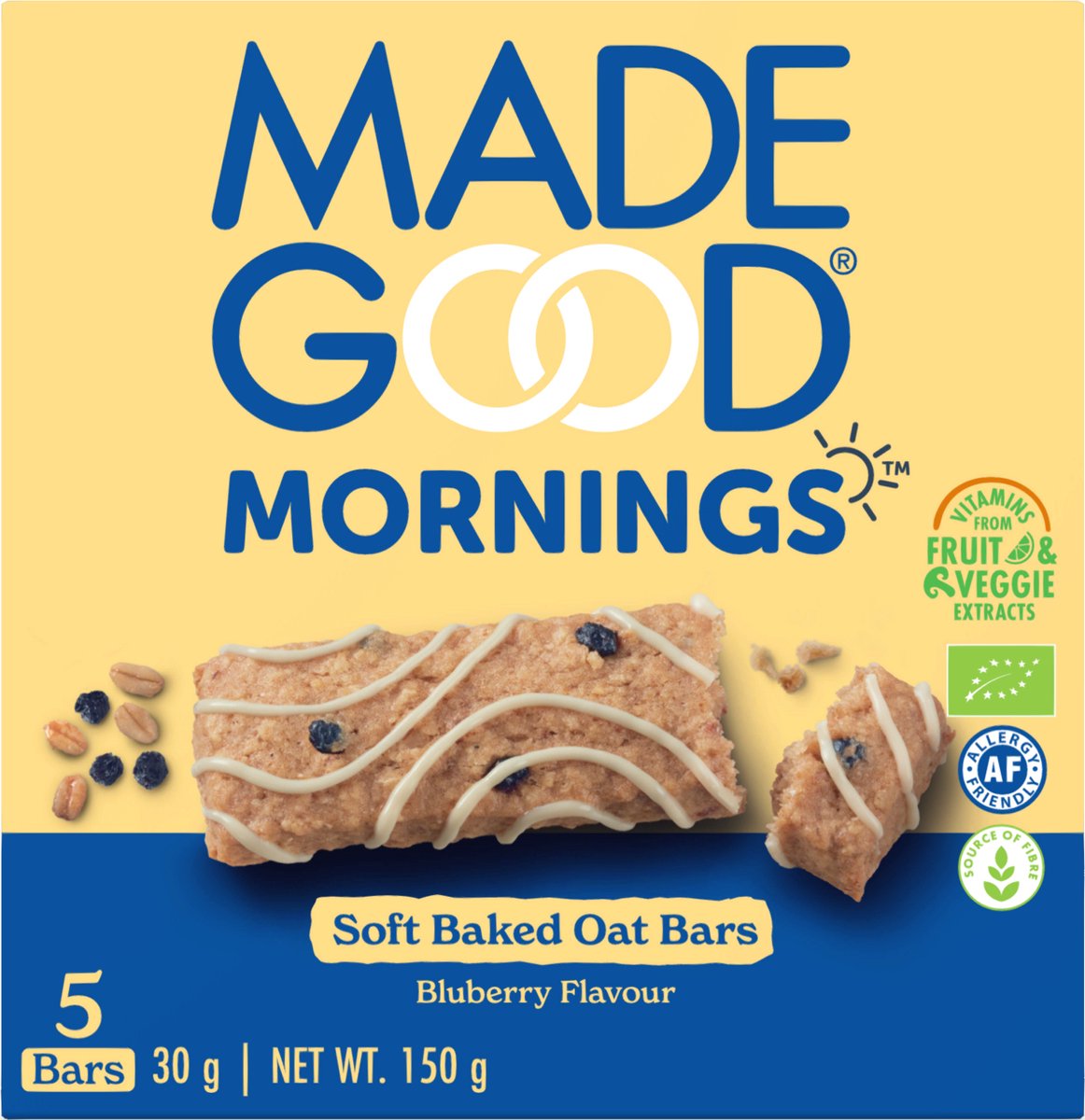 Goedkoopste Made Good Mornings Biologisch Blueberry Granolabar 150GR