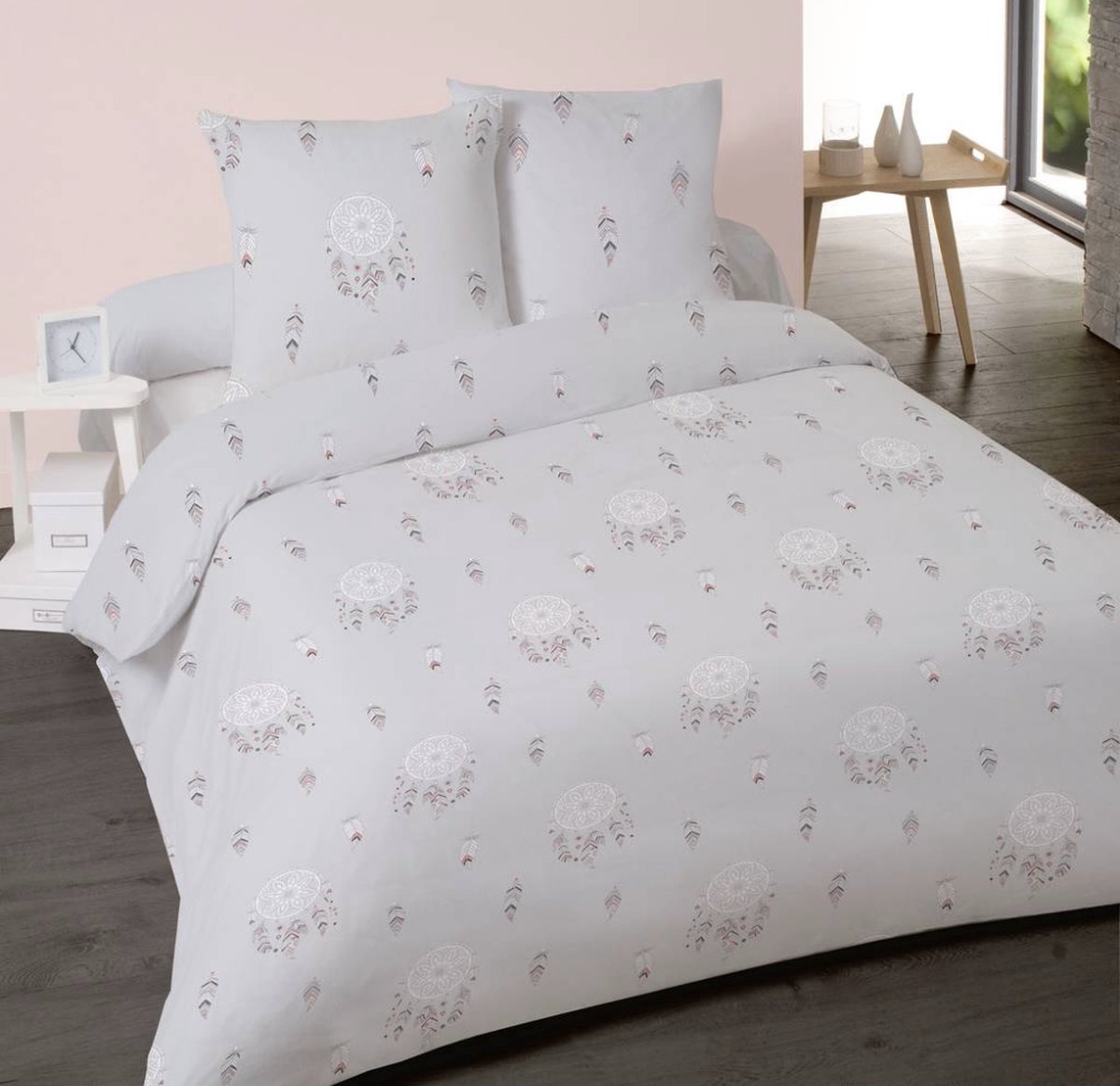 Dekbedovertrek Songe 200x200 Light Grey - Pluim - Veertje