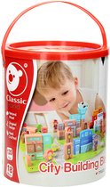 Classic World Houten Blokken Stad, 120dlg. Afmeting artikel: 64 x 43 x 15,5 cm