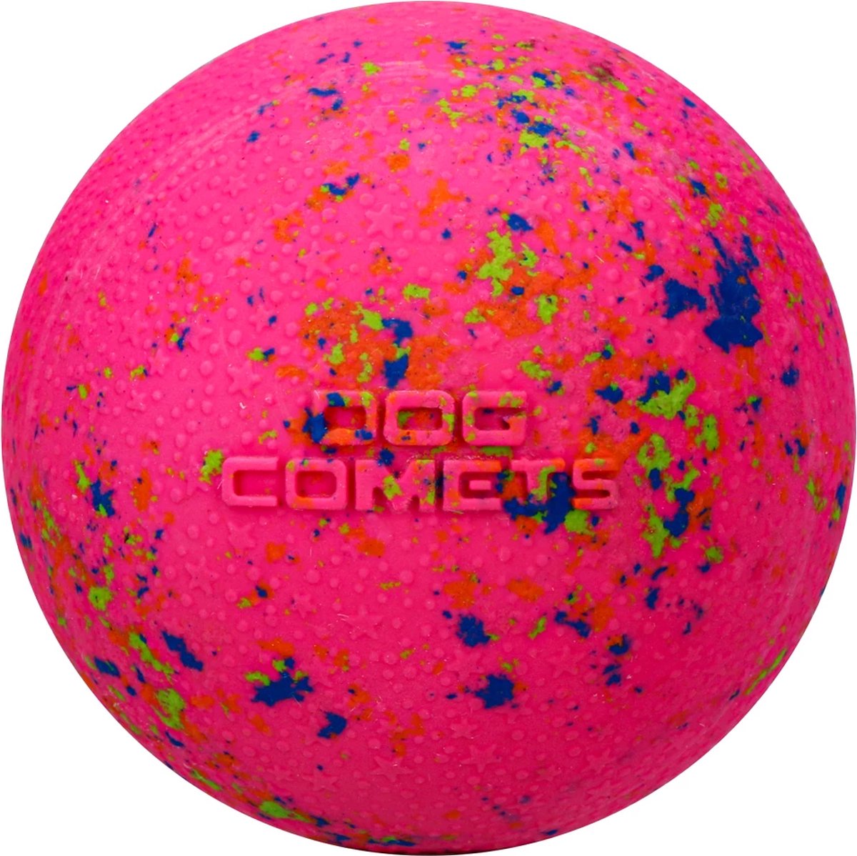 Dog Comets Ball Stardust Ø 6 cm - Rubberen Hondenbal - Hondenspeelgoed - Stuiterend en Drijvend honden speelgoed - Roze - 2 Stuks thumbnail 2