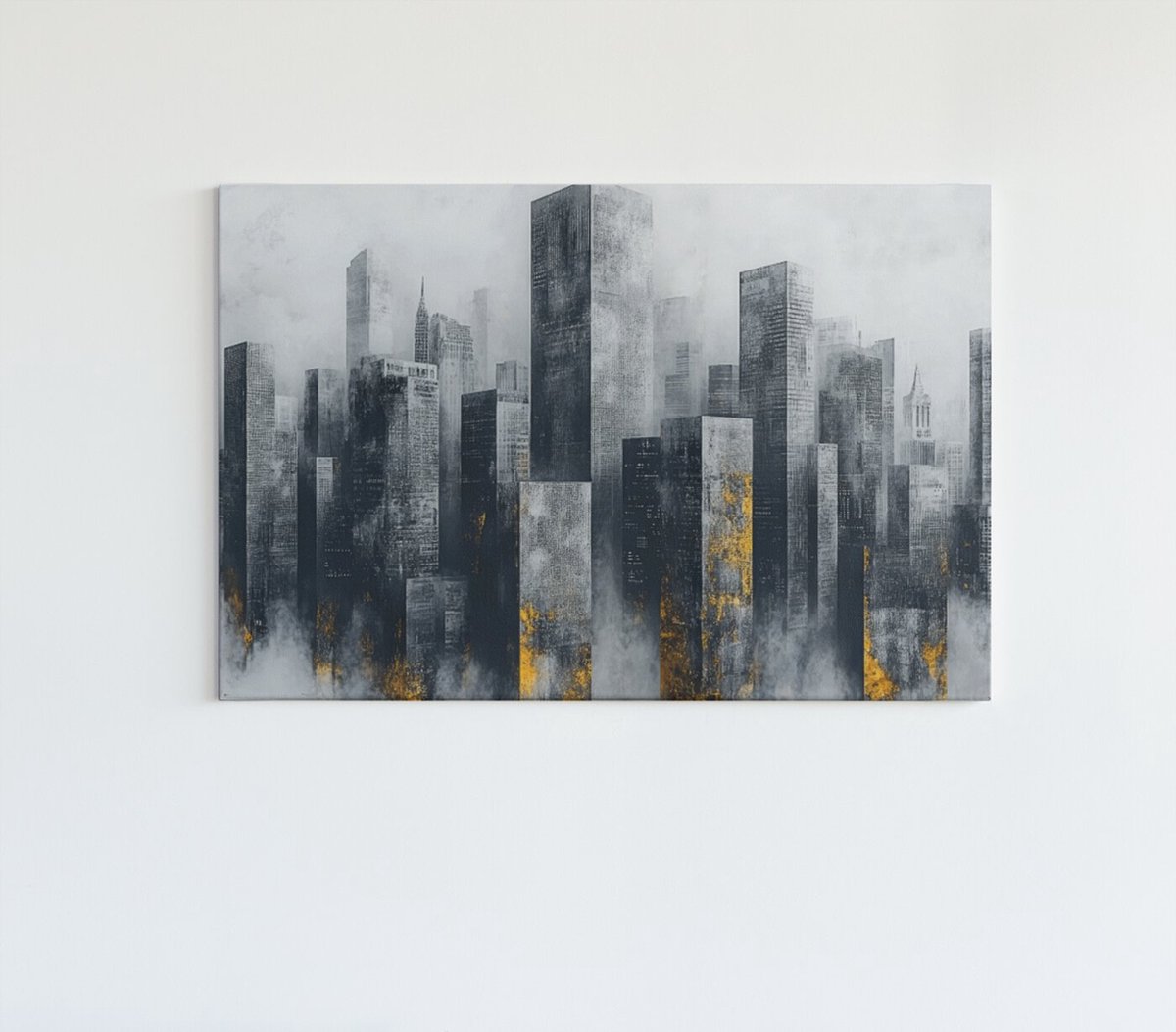 Canvas Schilderij - Wolkenkrabbers - 150x100x2 cm