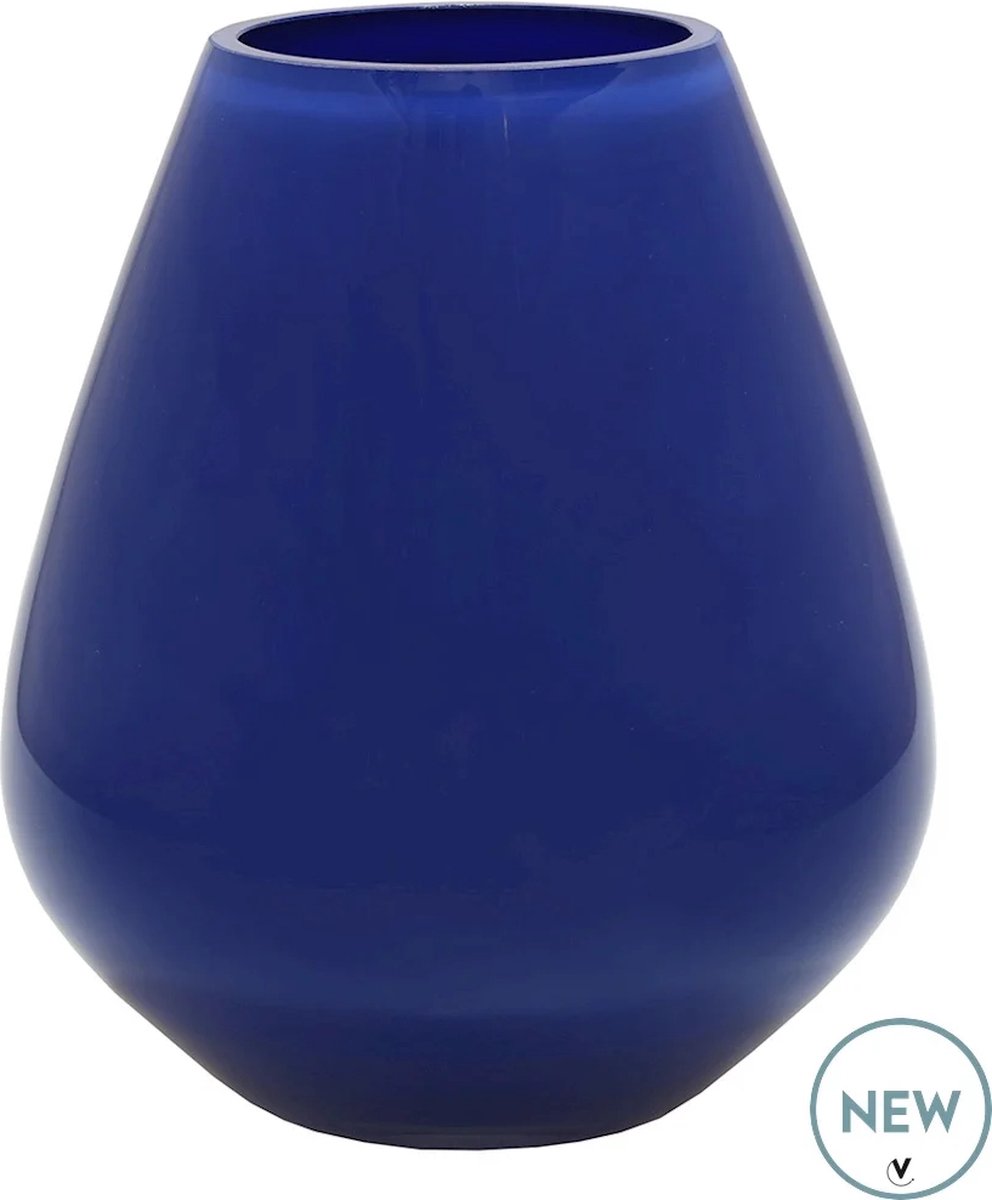 Vase The World Vaas Tasman | Small | Bright blue | Ø18 x H20 cm Blauw