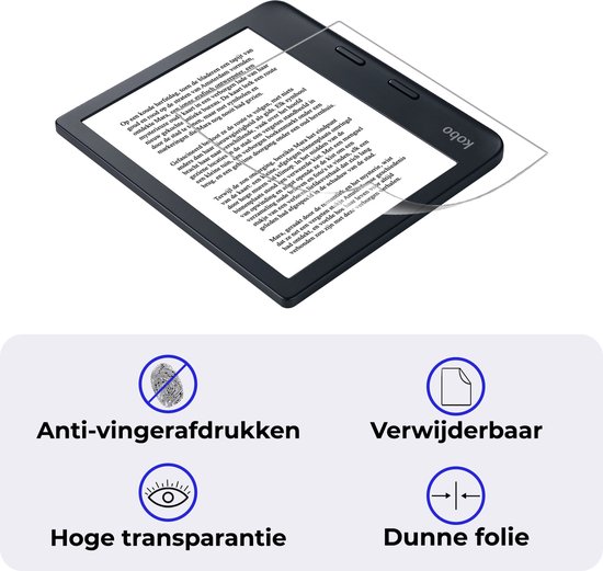 Screenprotector Folie Geschikt voor Kobo Libra 2 Screenprotector Beschermfolie - Screenprotector Folie Geschikt voor Kobo Libra 2 Screen Protector Folie van iMoshion — afbeelding 3