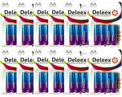 Deleex - penlite batterijen - AA R6P 1.5V - 48 stuks