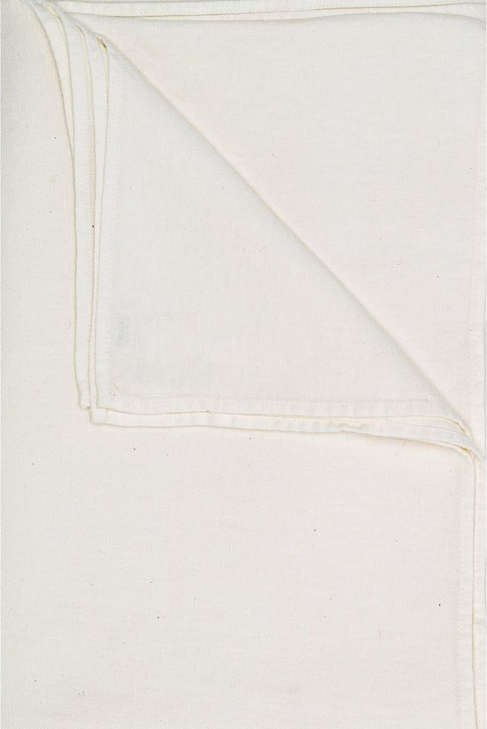 Nappes | Emma - Lin lavé - Wit - Infroissable et anti-rétrécissement - 170x280 cm - Pimlico