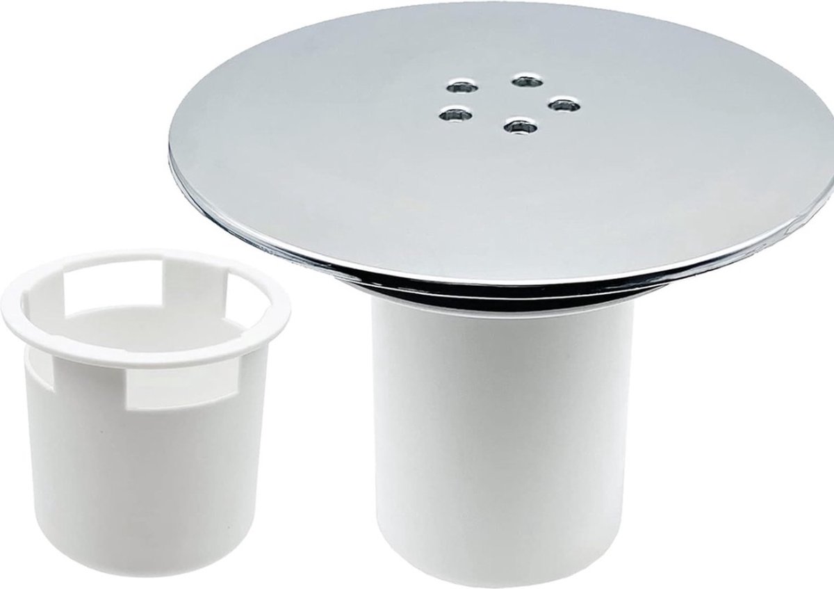 Chromen Doucheputdeksel met Haarvanger - 90mm/115mm Voor Viega Tempoplex Afvoerset