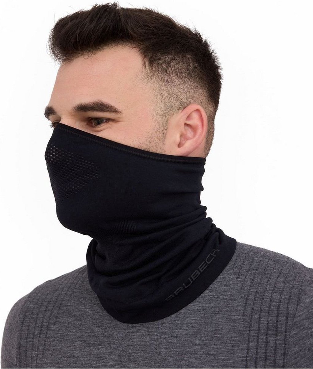 Brubeck Halve Bivakmuts / Half Balaclava – Seamless, Ademend & Ventilerend – Zwart L/XL – Unisex