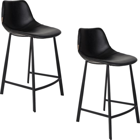 Dutchbone Franky Counter - Dutchbone de bar - Zwart (lot de 2)