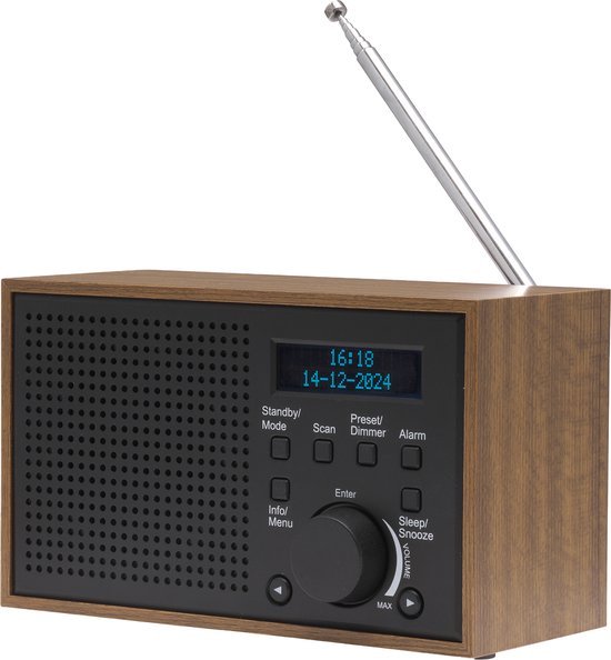 Denver DAB Radio - Noodradio / Noodpakket - Batterijen & Netstroom - Keukenradio - Draagbare Radio - DAB46 - Darkgrey