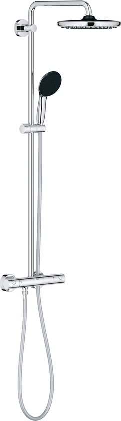 Grohe Vitalio Start System 250 Quickfix regendoucheset Start met handdouche en thermostaatkraan 2 standen chroom