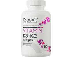 Vitaminen – Vitamin D3 + K2 MK-7 – 90 Softgels – OstroVit – Vitaminen D3 en K2 – Supplementen