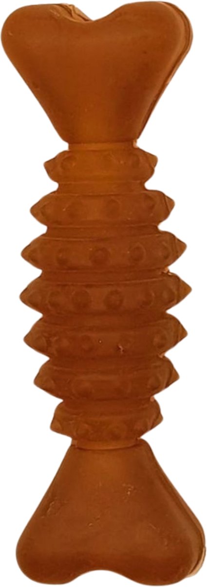 Wolters kauwspeelgoed - rubber kauwbot hond - hondenspeelgoed voor kleine honden - kauwbot hond speelgoed - speelgoed tandverzorging - nature - 12cm