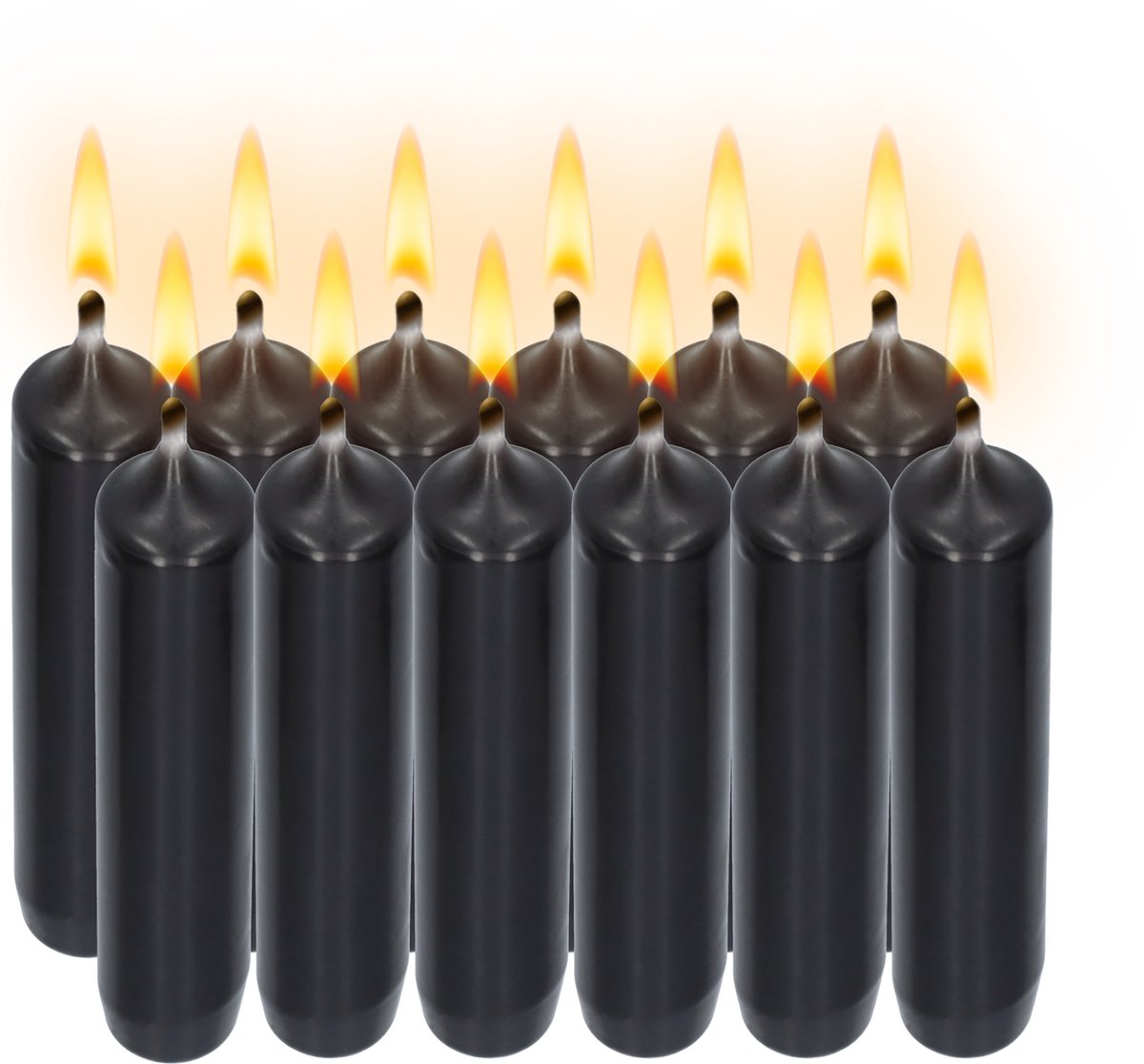 Kaarsen - Sfeerverlichting met een mooi uiterlijk - In sets van 12 - Een luxe geschenkset voor zowel mannen als vrouwen - Compacte en lange kaarsjes - Ideale sfeermakers in huis - Zwart — cadeau in Wonen & Interieur - foto 6