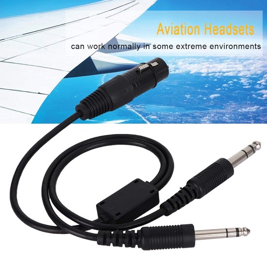 Ga Naar Adapter Headset 5-pins Luchtvaart Dual P, Headsets en Intercoms voor Xlr Naar Ga Dual Plug 5-pins Headset-adapterkabel Luchtvaart Hoofdtelefoonkabel