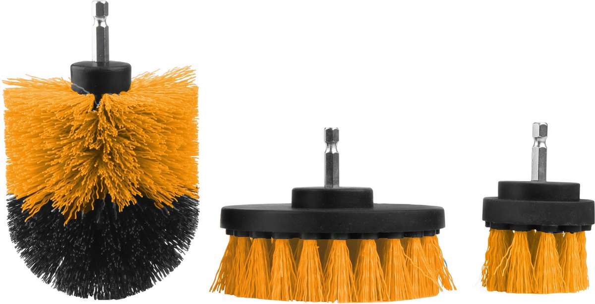 Goedkoopste Tolsen Borstelset voor Boormachine 3-delig - Boorborstels - Draadborstel - Schuurborstel - Borstelset â€“ Roestverwijderaar - 50mm, 89 mm & 100 mm
