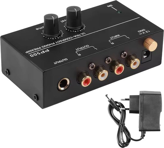 Nedis AAMP2411BK Voorversterker | 2 Kanalen | RCA | Voor Platenspeler Nedis AAMP2411BK Voorversterker | 2 Kanalen | RCA | Voor Platenspeler