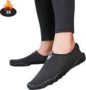 Nivard Waterschoenen Voor Kinderen & Volwassenen - Aqua Shoes - Aquaschoenen - Afzwemschoenen - Zwemles Schoenen - Zwart - 38