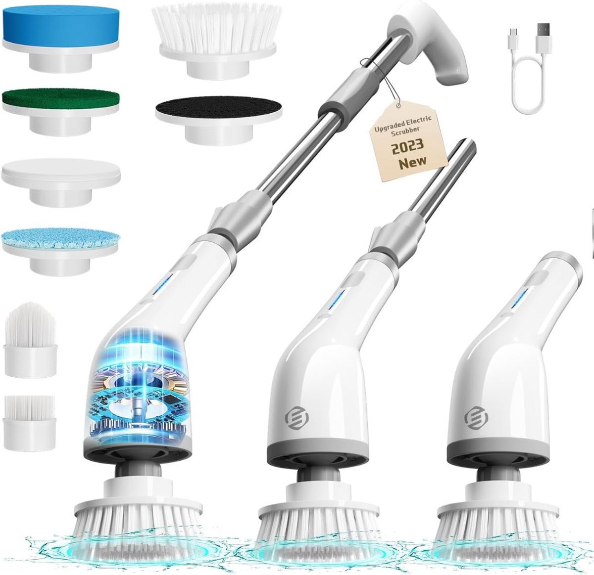 Goedkoopste Equivera Elektrische Spinschrobber- Spinning Schrobber - Elektrische Spin Schrobber - Draaiende Schrobber - Elektrische Schrobber - Schrobmachine - Poetsmachine - Schrobber - Elektrische Schrobborstel - Scrubber - Boenmachine - Spinscrubber - Elektri