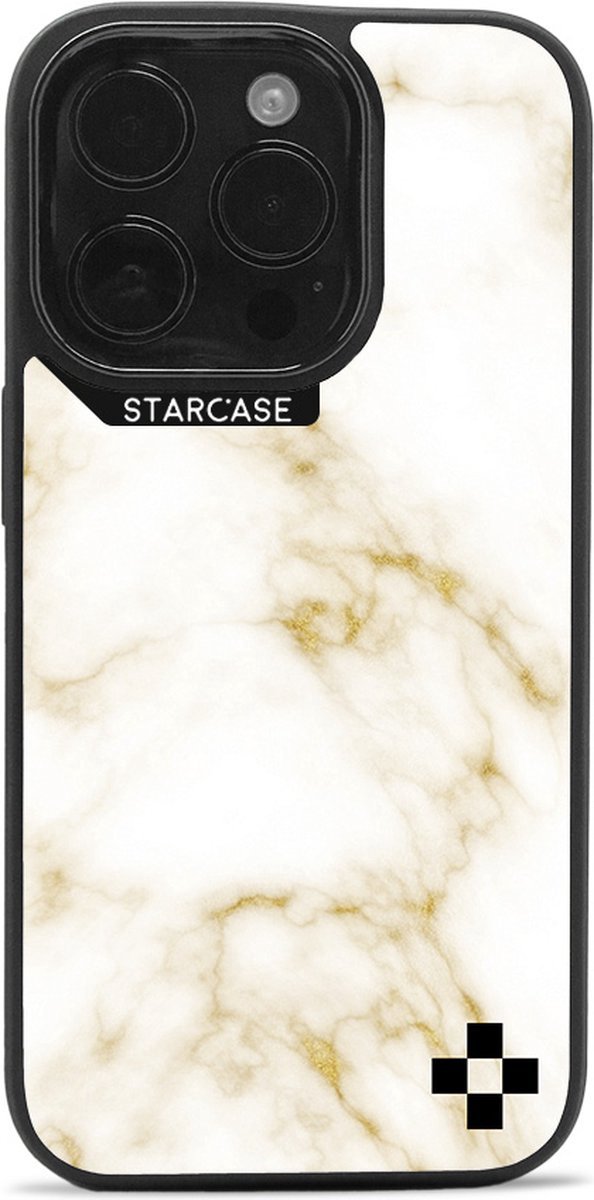 iPhone 16 Pro hoesje - magsafe hoesje / Starcase Wit Marmer / Marble White / iPhone hoesje met Magsafe