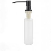 Zeepdispensers - Inbouw Zeepdispenser - Inbouw keukenblad - Zeeppompje - 350ML - zwart - Voor Thuis Aanrecht - Praktisch - Handig - Duurzaam - zwart - RVS,kunststof